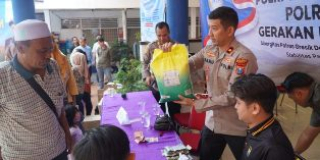 Peduli Masyarakat, Polres Gresik Gelar Gerakan Pangan Murah, 1.615 Kg Beras Terjual