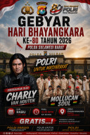 Pesta Rakyat Spektakuler! Charly Van Houten Guncang Stadion Manakarra di Gebyar Hari Bhayangkara ke-80 Polda Sulbar