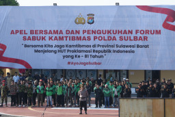 Sabuk Kamtibmas Polda Sulbar, Gandeng Komunitas Jaga Kondusivitas Jelang HUT RI ke-81
