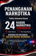 Polda Sulbar Intensifkan Operasi Antik Marano 2026, 24 Kasus Narkotika Terungkap