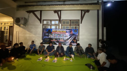 Aksi Solidaritas PWI Nganjuk Doakan Keselamatan 5 Jurnalis Hilang di Selat Sunda