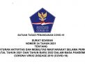 Satgas Covid-19 Terbitkan SE Pengaturan Aktivitas Masyarakat selama Periode Nataru