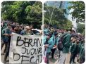 Saling Dorong dengan Polisi, Demo BEM SI Tuntut Pemulihan Status 57 Pegawai KPK Ricuh!