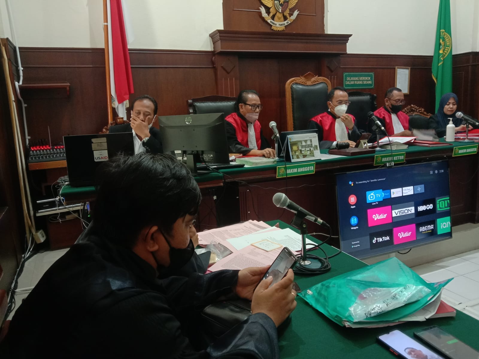 Sidang perkara kepemilikan sabu digelar Pengadilan Negeri (PN) Surabaya terdakwa Khoirul Anam
