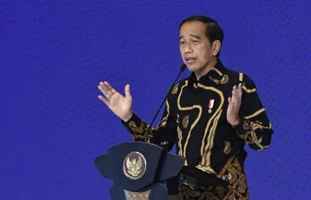 Presiden Jokowi saat memberikan pengarahan pada acara Evaluasi Aksi Afirmasi Peningkatan Pembelian dan Pemanfaatan Produk Dalam Negeri Dalam Rangka Gerakan Nasional Bangga Buatan Indonesia