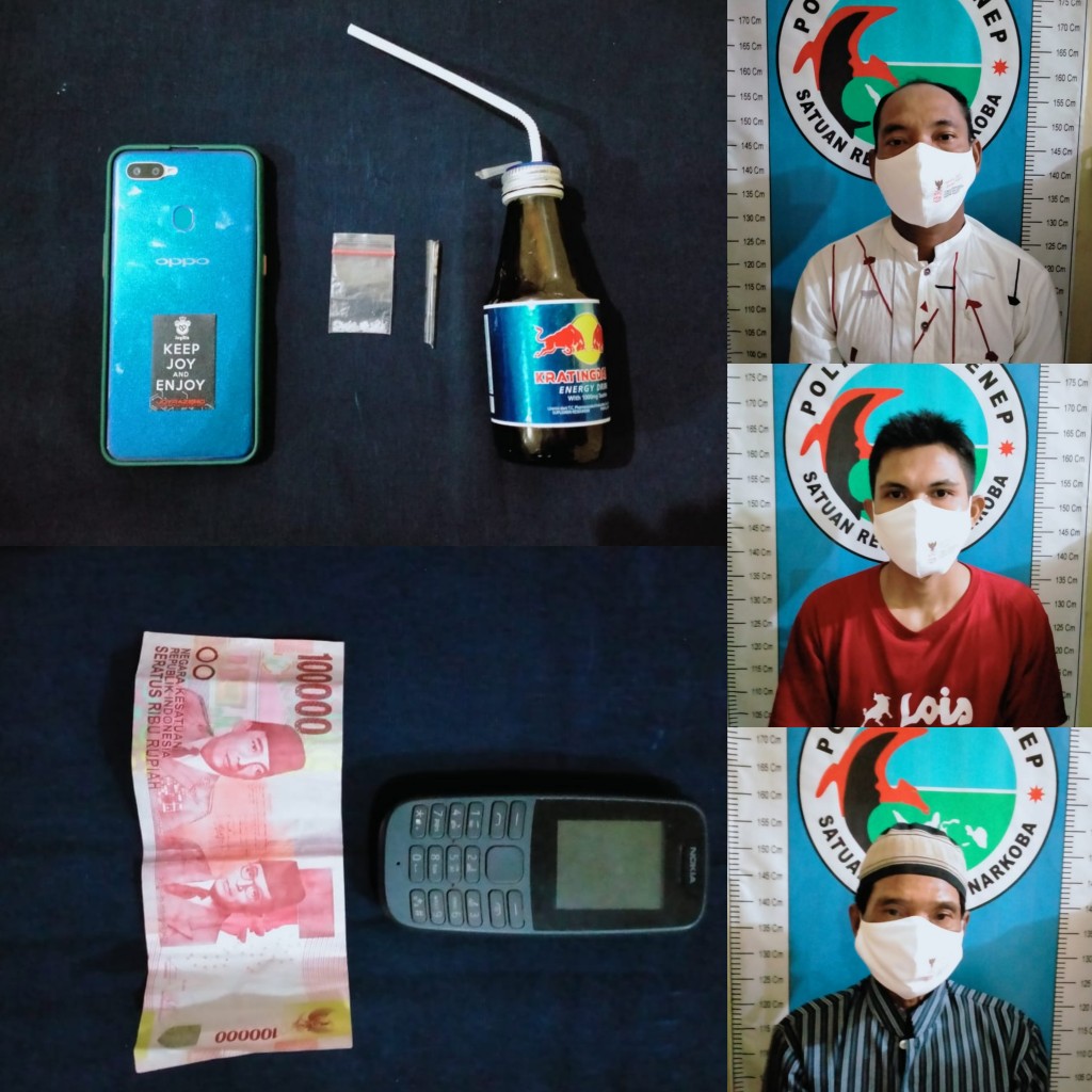 Para pelaku dan barang bukti.