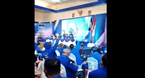 Video pidato Moeldoko usai diangkat jadi Ketum Demokrat versi KLB Sumut (Twitter/@FerdinandHaean3)