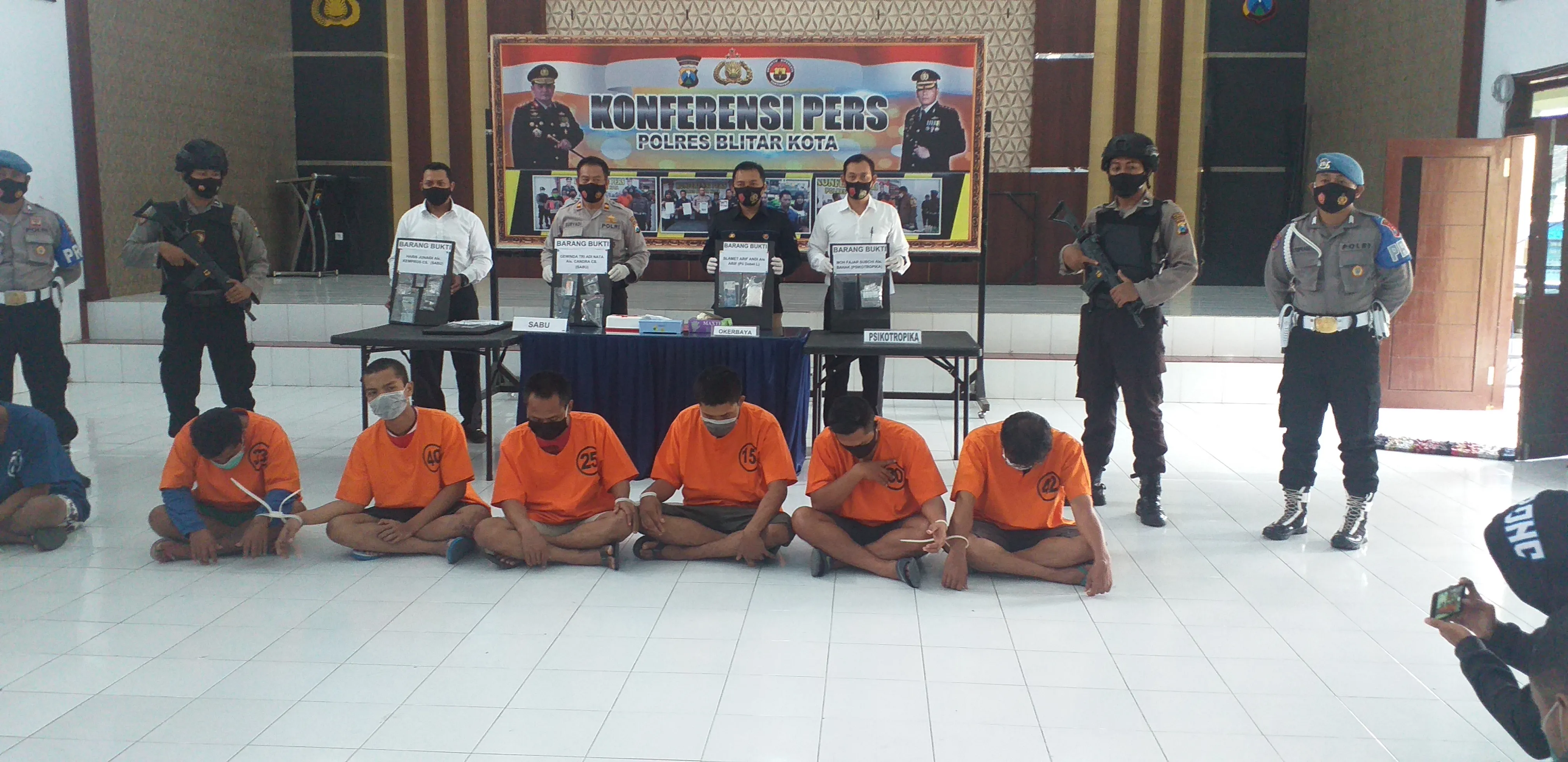 Jaringan Narkoba Dibongkar Polres Blitar Kota, Lima Pengedar diringkus