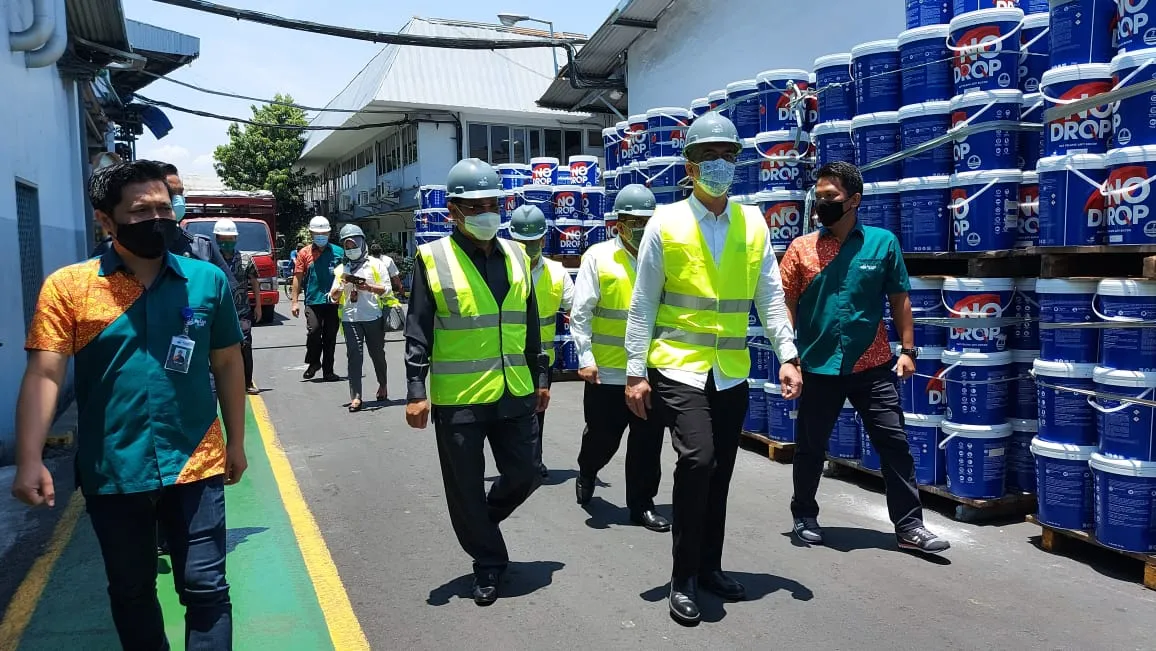 Waspada Covid19, Pj Bupati Sidoarjo Sidak Protokol Kesehatan di Pabrik