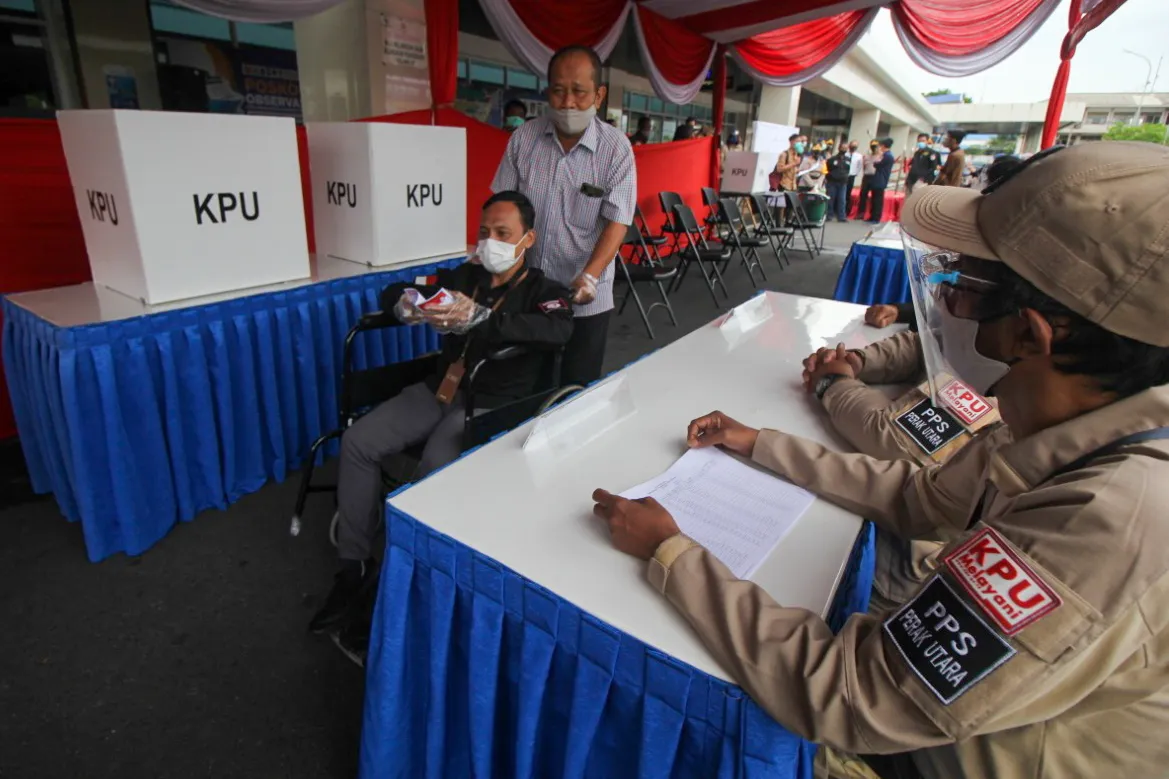 FOTO: Simulasi Pemungutan Suara Pilkada di Surabaya
