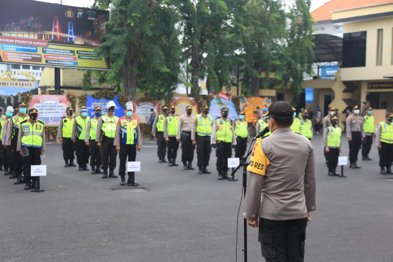 Pengamanan Pilwali Kota Surabaya, Perwira Polisi Apel Persiapan