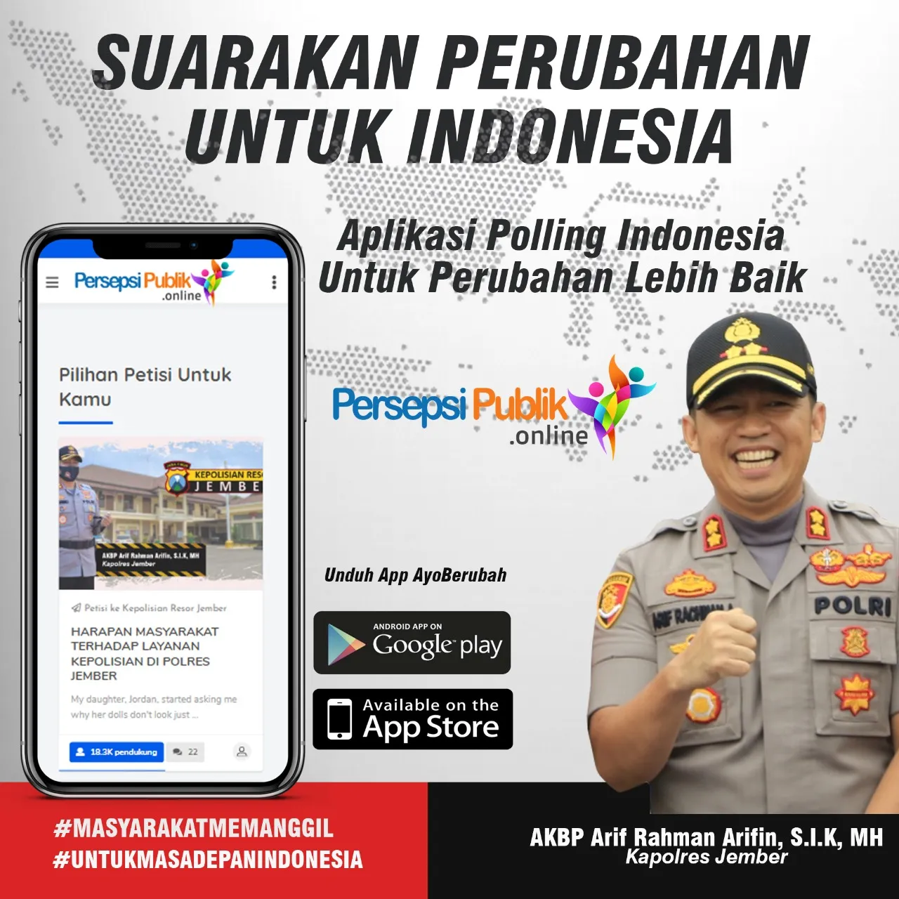 Kapolres Jember Ciptakan Persepsi Publik Online saat Hari Pahlawan