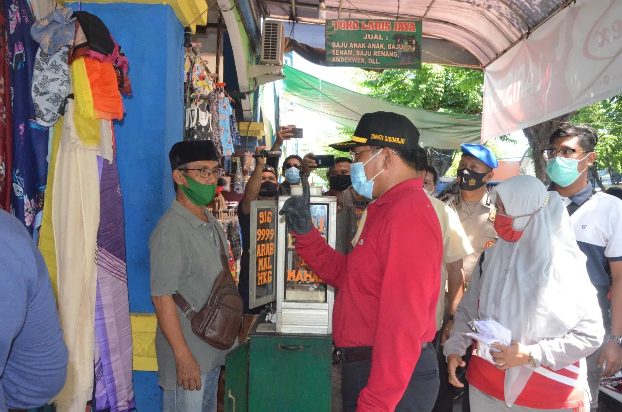 Pasar Larangan Sidoarjo Kumuh, PJ Bupati Ngamuk