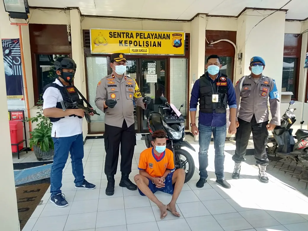 Ditinggal Kabur Teman Saat Curi Motor di Surabaya, Pemuda ini Dikepung