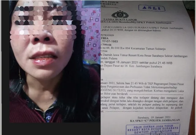 Tak Terima Diputus, Langgeng AniayaJanda Cantik dan Anaknya Pakai Helm