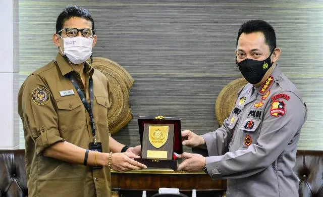 Dikunjungi Sandiaga, Kapolri Bahas 5 Destinasi Super Prioritas