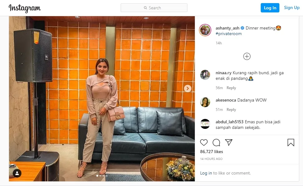 Ashanty Pakai Baju Ketat, Netizen: Bajunya Kurang Bahan