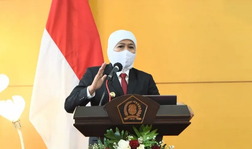 Peringatan HUT Pramuka ke-60 di Tengah Pandemi Covid-19, Gubernur Jatim Khofifah: Jangan pernah Bosan Edukasi Masyarakat