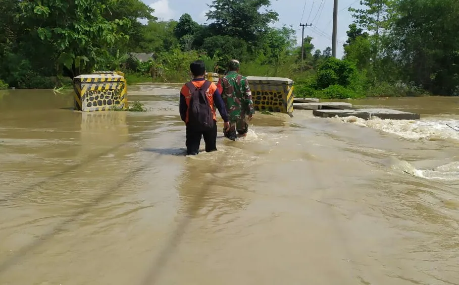 Kali Lamong Meluap Lagi, Rendam Ratusan Hektar Sawah & Rumah di Gresik