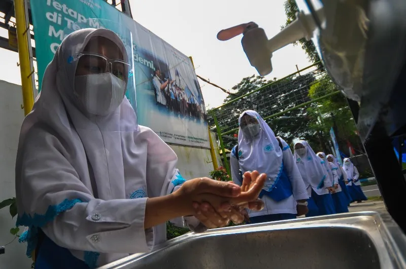 FOTO: SMP Al-Falah Gelar Simulasi Sekolah Tatap Muka