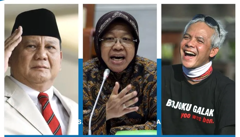 Bu Risma, Prabowo dan Ganjar Jadi Capres Favorit Millenial Jatim
