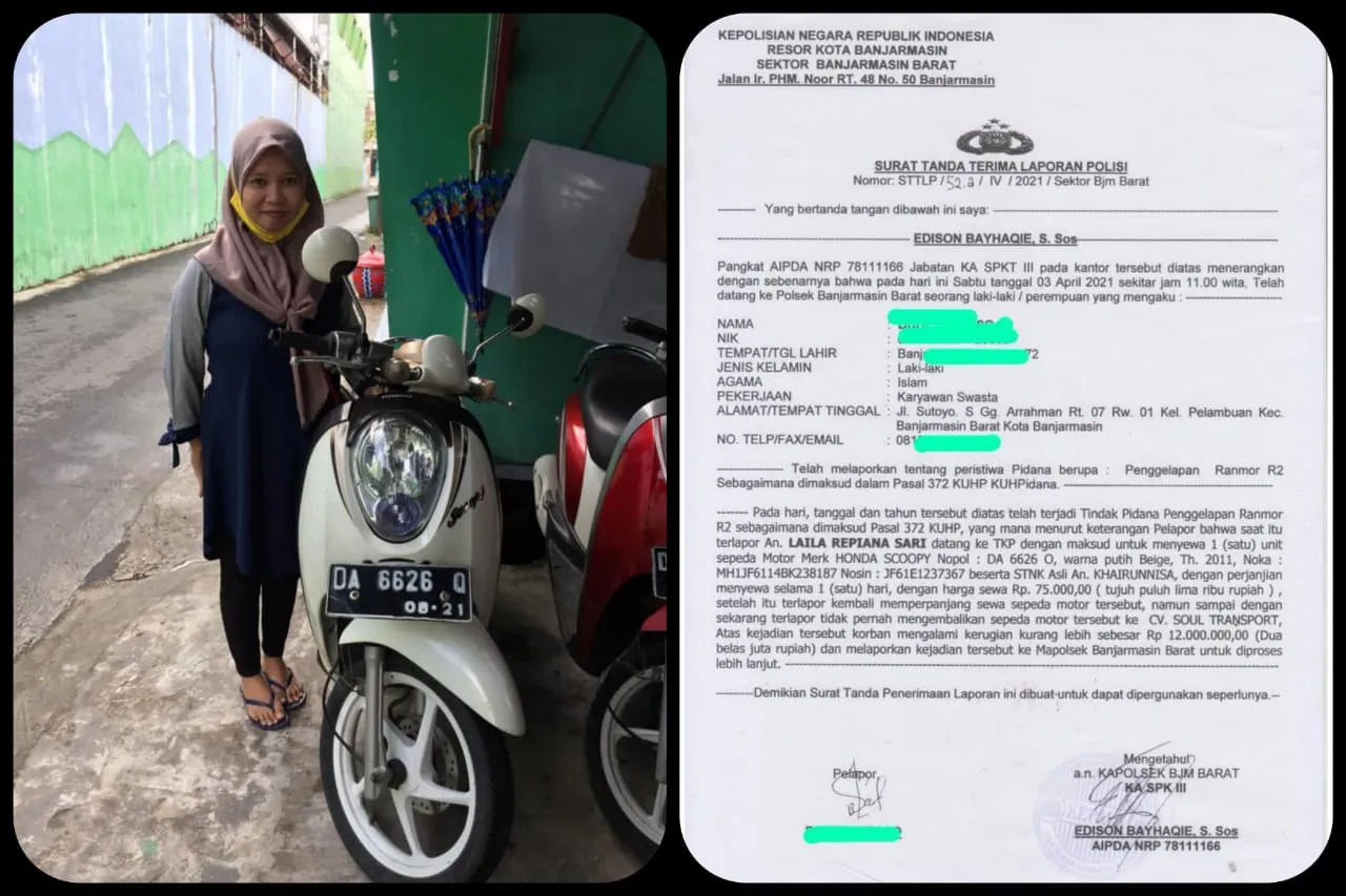 Wanita Hamil Sewa Motor di Banjarmasin, Oh, Ternyata Modus!