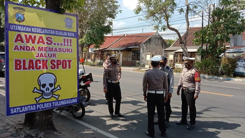 Polres Tulungagung Tetapkan Jalan Pahlawan sebagai Black Spot