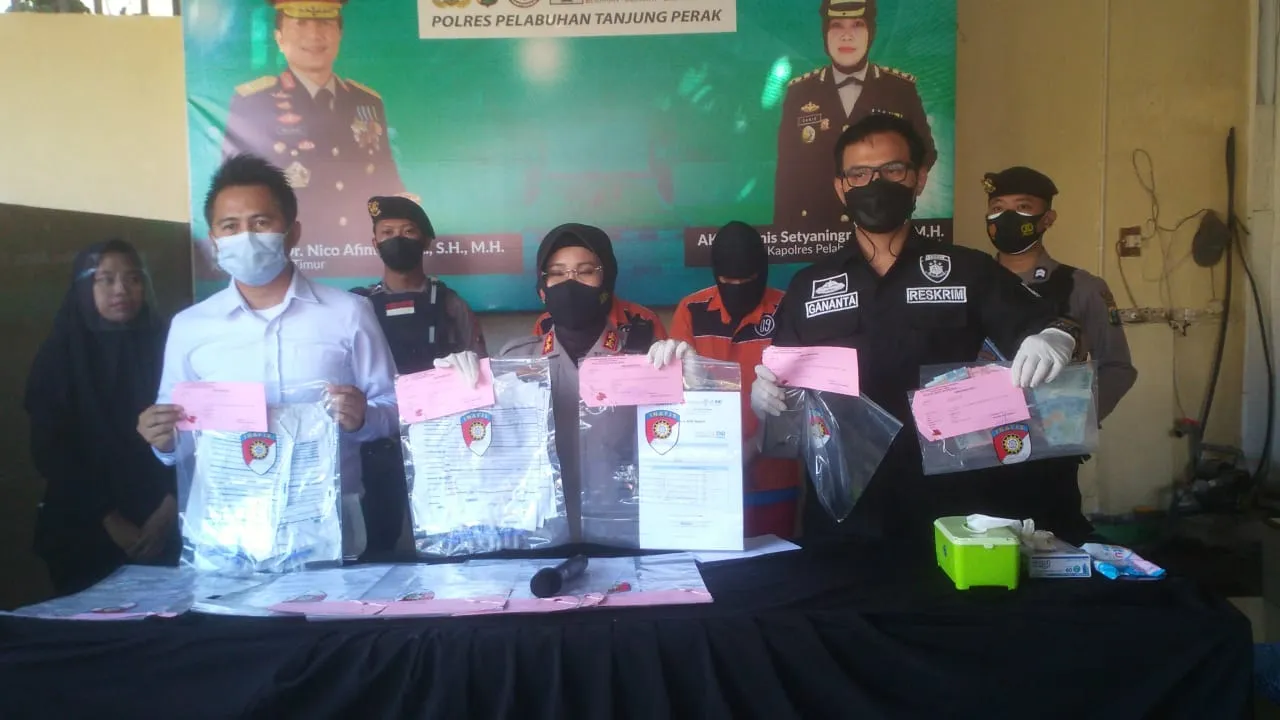 Praktik Pemalsuan Surat GeNose Terbongkar di Pos Suramadu oleh Polres Tanjung Perak Surabaya