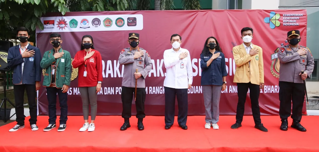 Alumni Akpol 91 dan Mahasiswa Gencarkan Vaksinasi Percepat Herd Immunity,