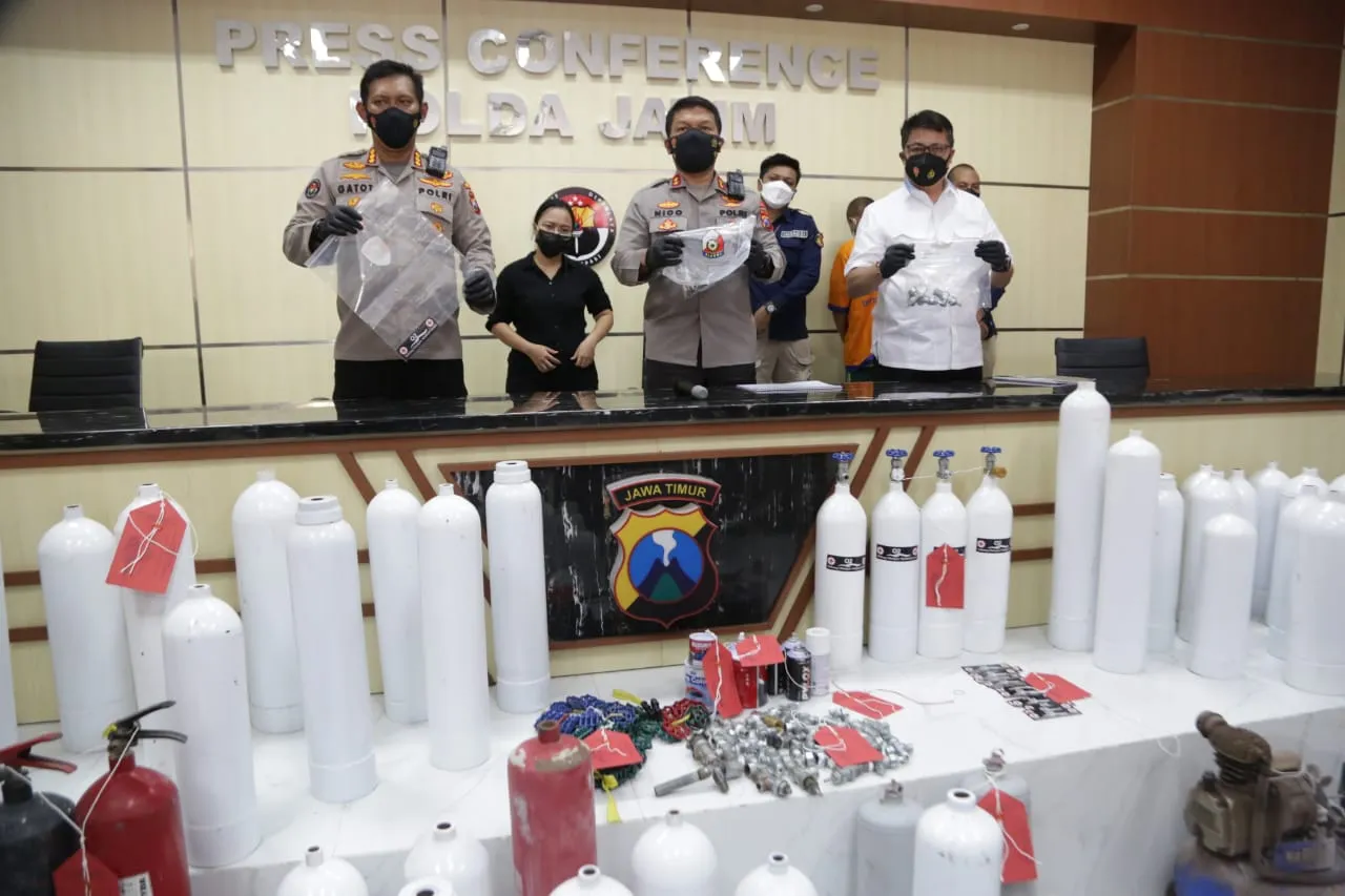 Pria Simo Surabaya Ini Produksi 800 Tabung Gas Oksigen Palsu, 50 sudah Beredar, Hati-Hati!