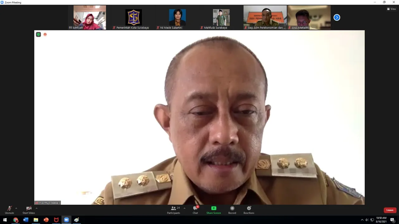 PPKM Diperpanjang, Wawali Surabaya Armuji Bahas Skema Pemulihan Ekonomi dengan Pakar dan KADIN