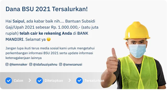 Cara Cek Daftar Penerima BLT Subsidi Gaji Tahap 3 Rp1 Juta melalui bsu.bpjsketenagakerjaan.go.id atau via WA