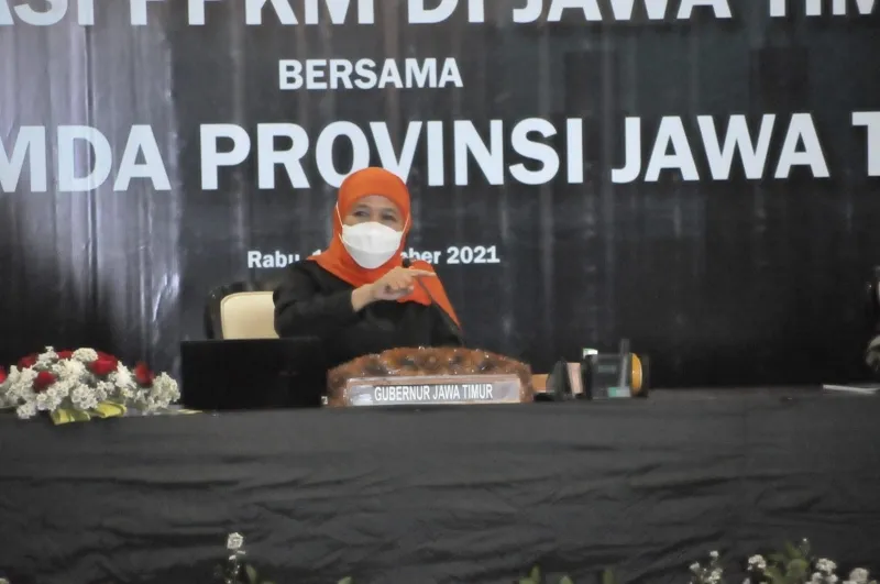 Jatim Bebas Zona Merah Covid-19, Gubernur Khofifah: Semoga Tidak Ada Varian Baru Lagi