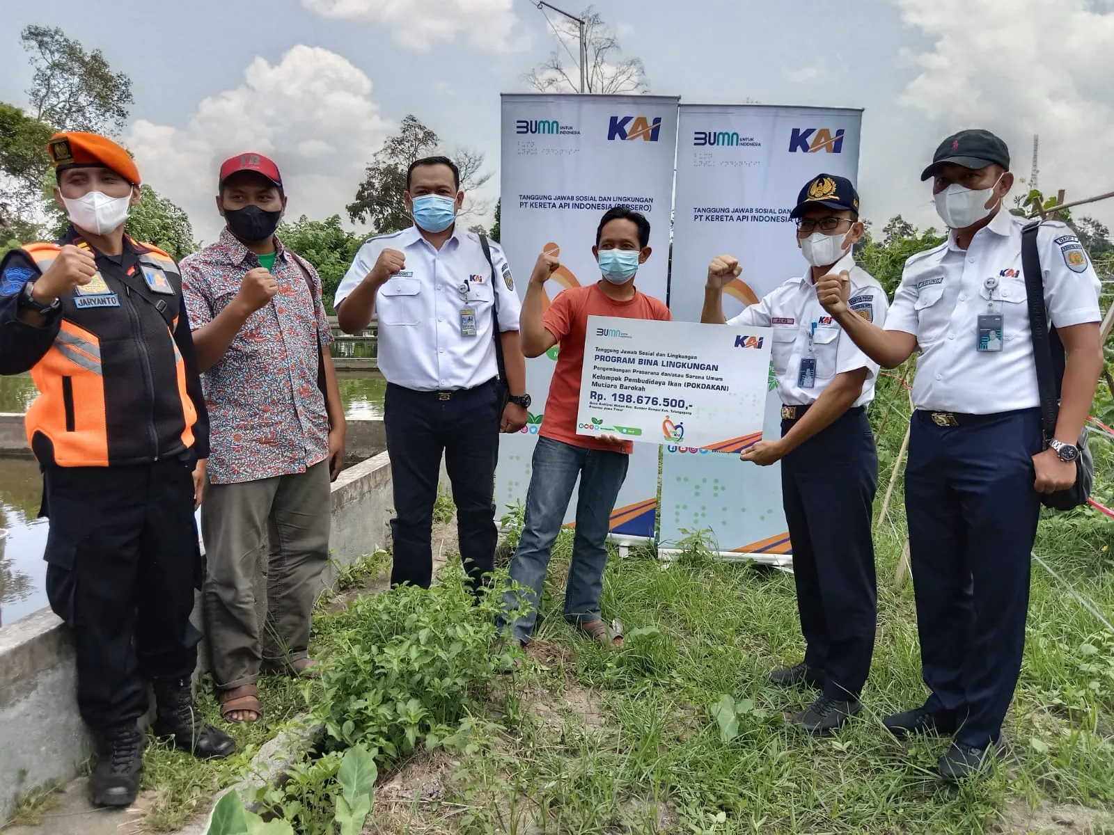 PT KAI Kucuri Bantuan Ratusan Juta Rupiah untuk Kelompok Pembudidaya Ikan Tulungagung