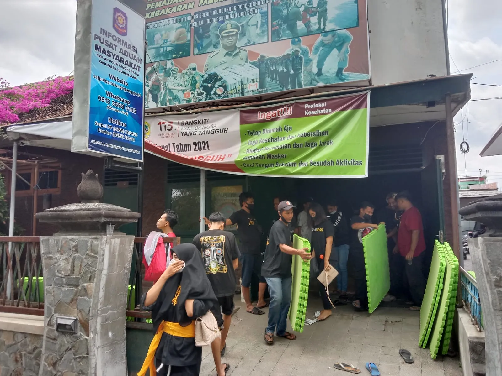 Latihan Silat Persiapan Porprov Jatim di Gedung Satpol PP Tulungagung Dibubarkan Polisi
