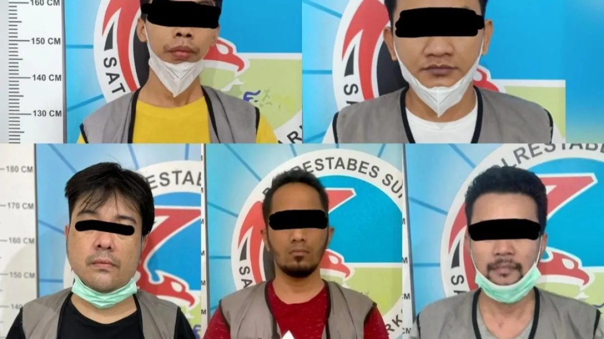 5 Pengedar Sabu Diringkus Sekaligus, Dua di antaranya Warga Kudu Jombang