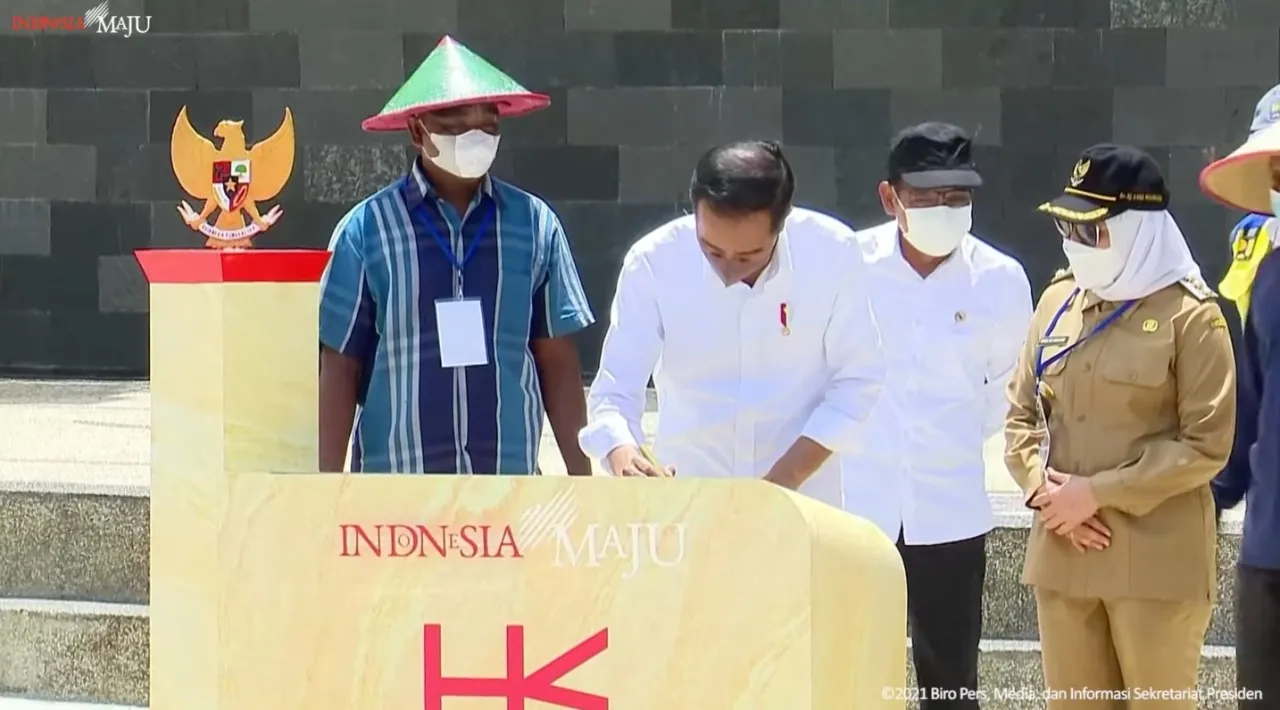 Presiden Jokowi Resmikan Bendungan Tugu dan Gongseng, Siap Perkokoh Ketahanan Pangan di Jatim