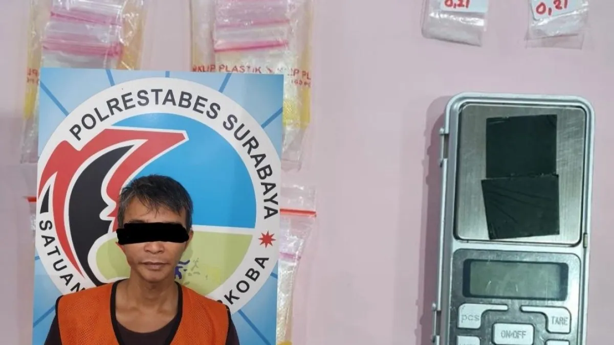 Lagi! Tukang Bangunan di Surabaya Nyambi jadi Pengedar Sabu-Sabu