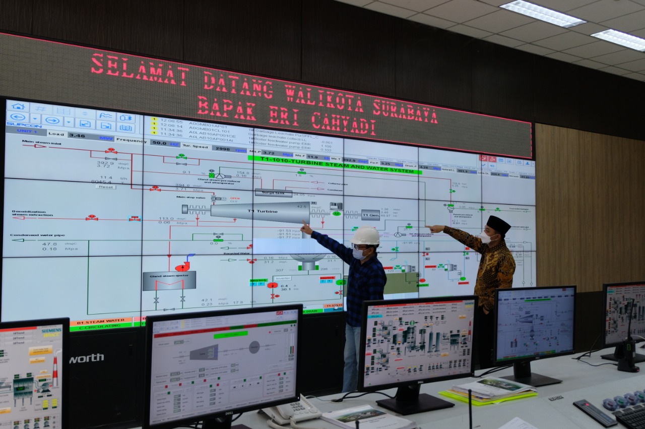 Wali Kota Surabaya Eri Cahyadi saat meninjau keiapan PSEL Benowo.