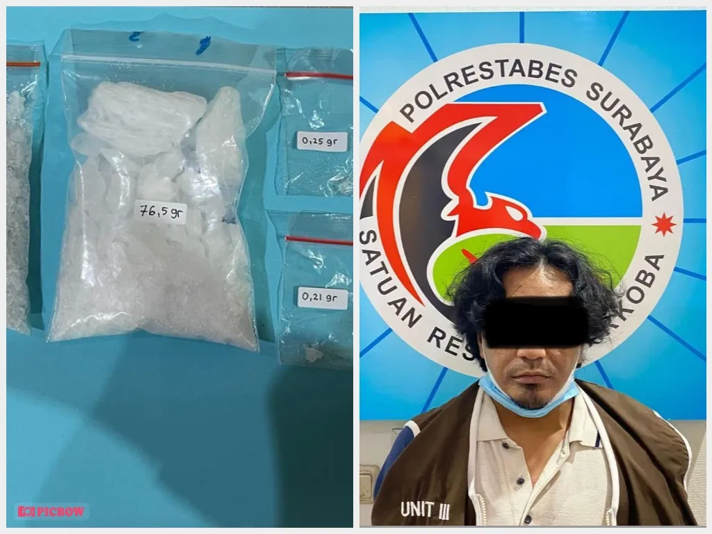 Nyambi Kurir Sabu, Ojol asal Surabaya Diringkus Polisi