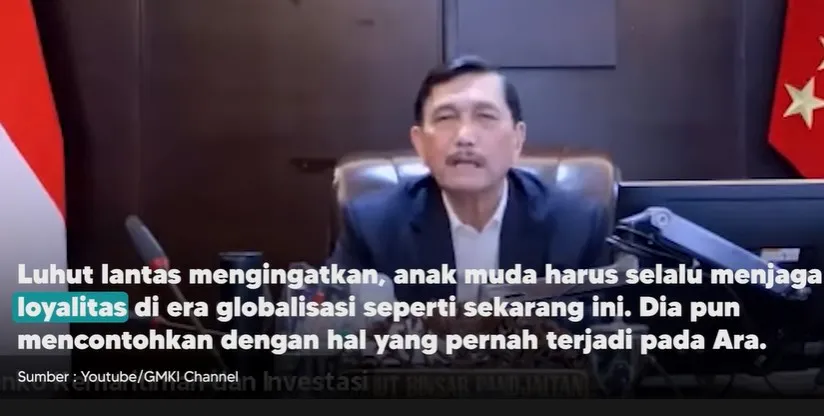 Depan Kader GMKI dan GAMKI, Luhut Puji Loyalitas Maruarar Sirait kepada Jokowi