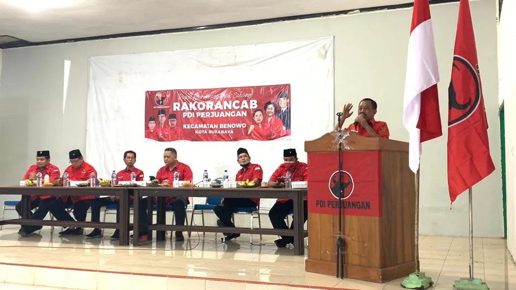 RAKORANCAB PDIP Benowo, Kaji Ipuk minta agar segenap Kader Kerja Keras untuk Menang 2024