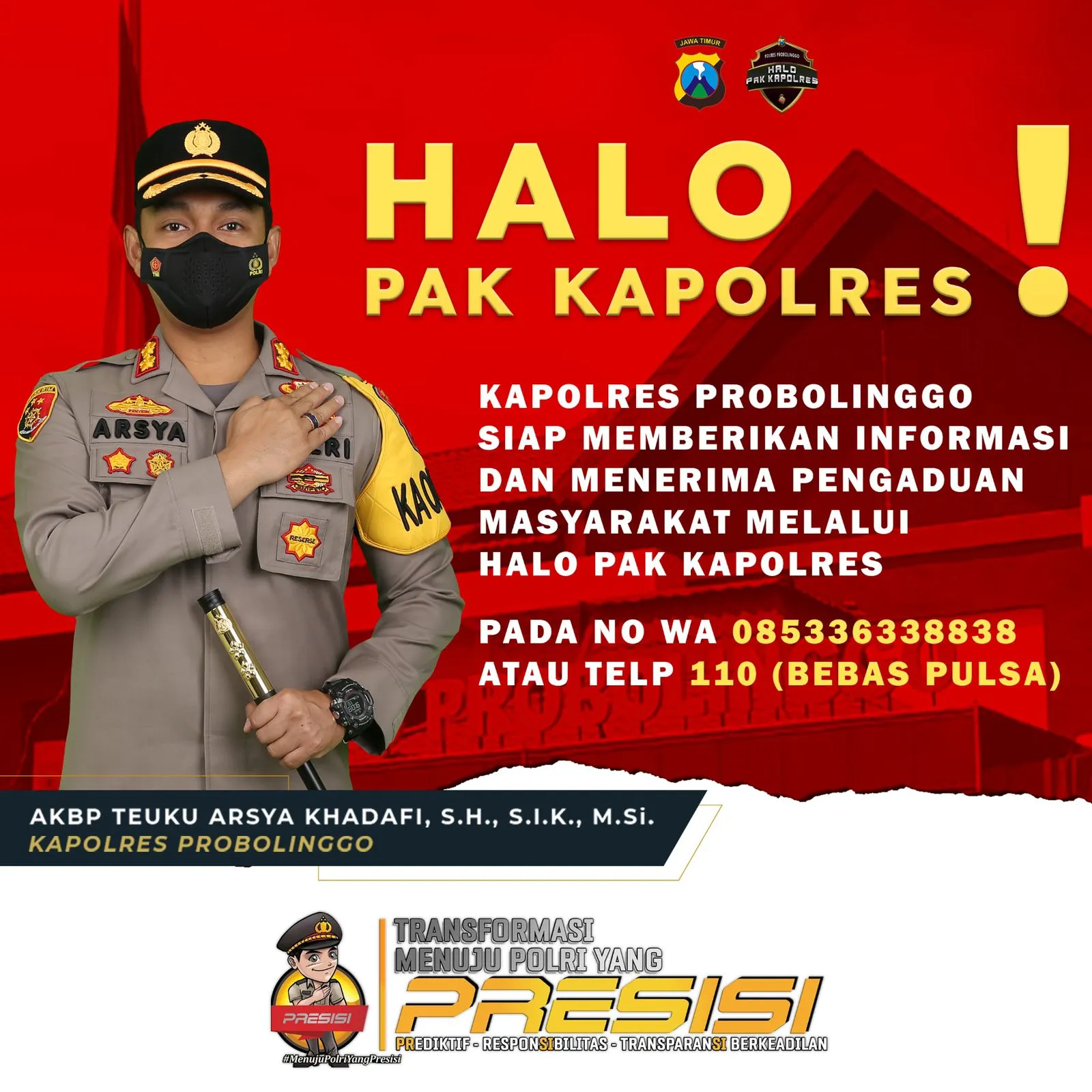 Antisipasi Kriminal, Polres Probolinggo Luncurkan Program Halo Pak Kapolres