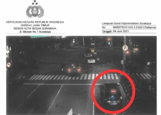 Mobil Rental 4 tahun Digelapkan Oknum Polda Jatim Kena Tilang Elektronik Di Surabaya