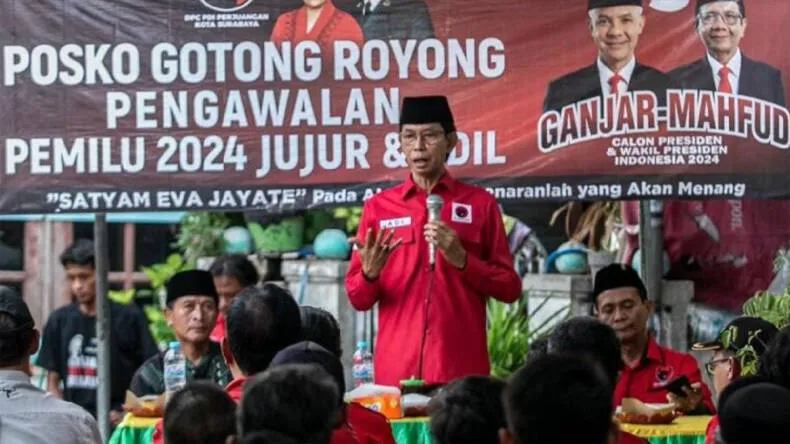 Posko Gotong Royong Berdiri di Kampung-kampung Surabaya, PDIP: Kawal Pemilu 2024 agar Jurdil