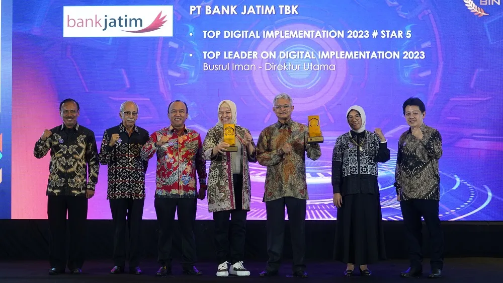 Di Ajang TOP Digital Awards 2023, Bank Jatim Raih Dua Penghargaan Sekaligus