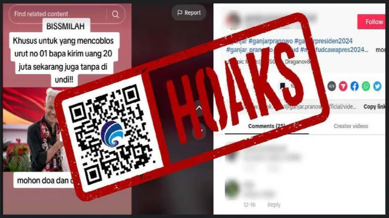 HOAX! Akun TikTok Penipuan Mencatut Capres Ganjar Pranowo