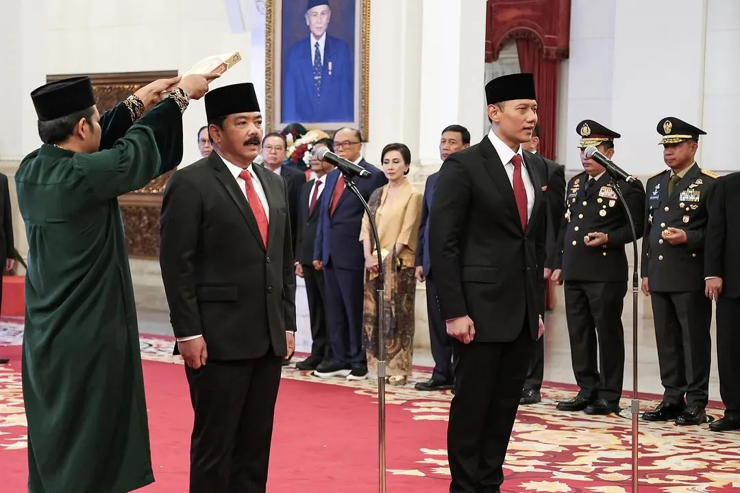 AHY dan Hadi Tjahjanto Resmi Menteri Baru Jokowi