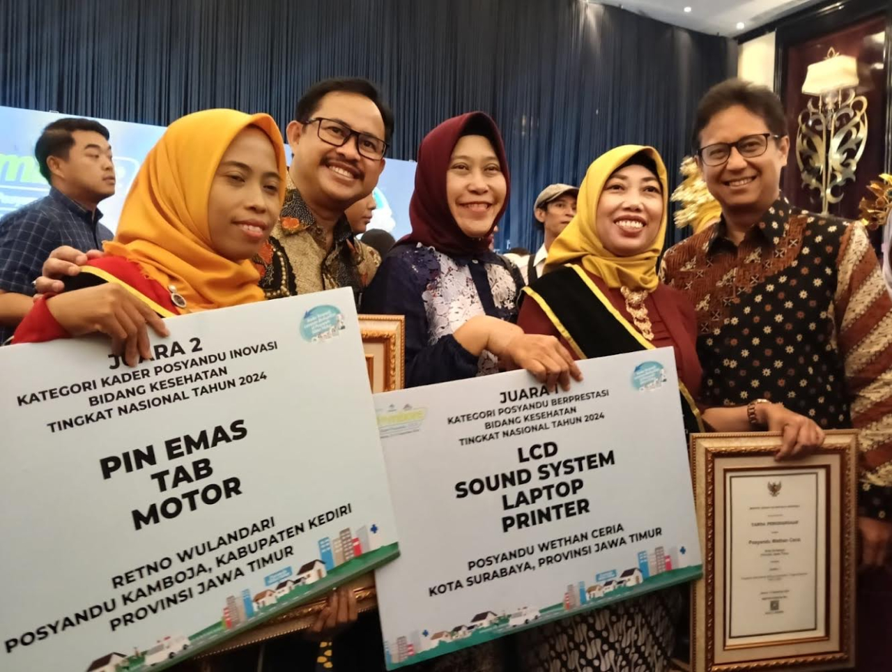 Posyandu Wethan Ceria Surabaya berhasil meraih Juara 1, kategori Posyandu Berprestasi Tingkat Nasional 2024