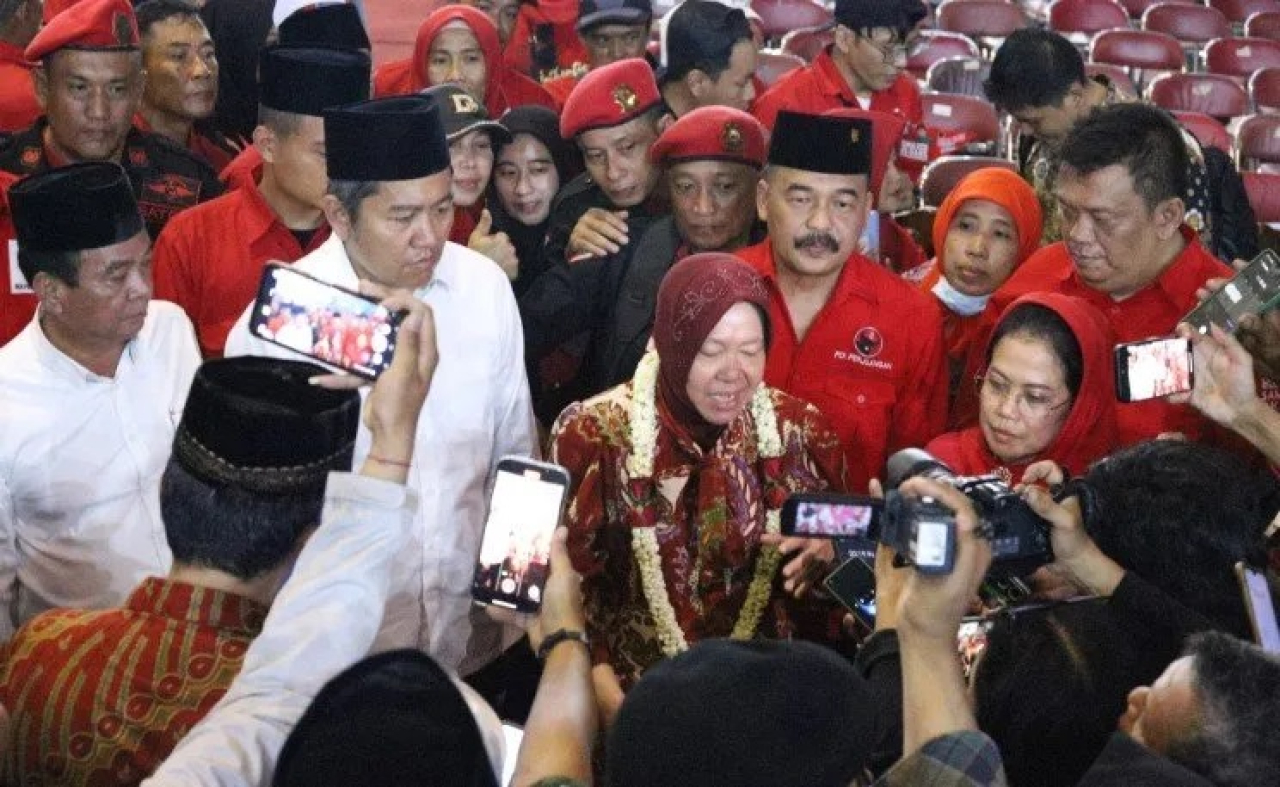 Tri Rismahari didampingi pasangan Mas iin-Edy Widodo (SAE) di Sidoarjo (PDIP Jatim)